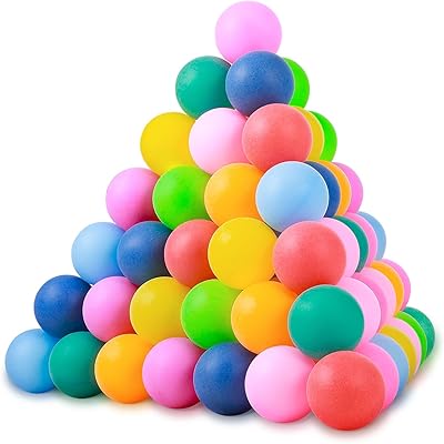 500 mini balles de tennis de table en plastique colorées de 40 mm