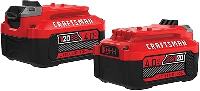 Batterie lithium-ion craftsman v20, 4,0 ah, paquet de 2 (cmcb204-2)