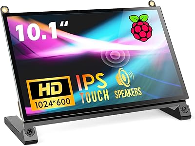 Écran tactile norsmic 10,1 pouces de raspberry pi, ips hd 1024 x 600