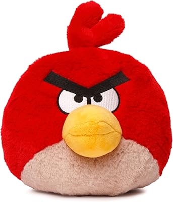 Poupée en peluche à collectionner mighty mojo angry birds 8" - rouge
