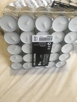 Bougies chauffe-plat non parfumées ikea glima, blanches, 100 pièces 500.979.95