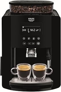 Machine à expresso automatique krups arabica, grand écran lcd, noir, ea817040, garantie 1