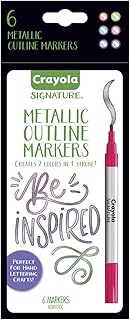 Crayons oline métallisés crayola couleurs assorties fournitures artistiques 6 pièces