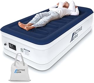 Matelas pneumatique active era avec pompe intégrée - lit pneumatique anti-crevaison avec dessus