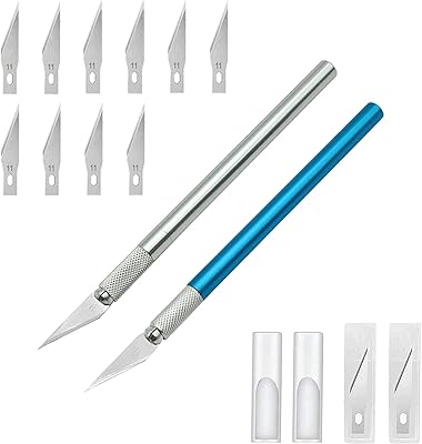 Couteau à découper de précision 2 pièces pour l'artisanat, couteau d'art avec 10