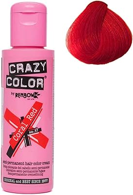 Crazy color by rainbow crème colorante semi-permanente rouge corail no.57, 100 ml