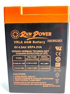 Batterie agm vrla puissance brute 6v4,5ah