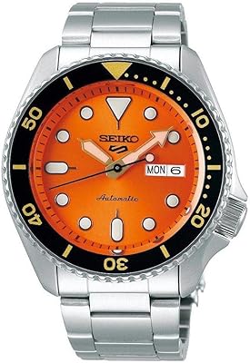 Montre de sport analogique automatique seiko pour homme seiko 5, orange, 9k1, 9k1
