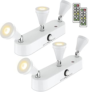 Olavos 2 pièces lumières d'image sans fil fonctionnant à piles, lumière led d'intérieur