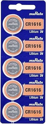 Piles lithium polymère murata 3v cr1616, fabriquées au japon - 5 pièces
