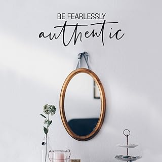 Autocollant mural en vinyle authentique be fearless 85 x 22 pouces de citation