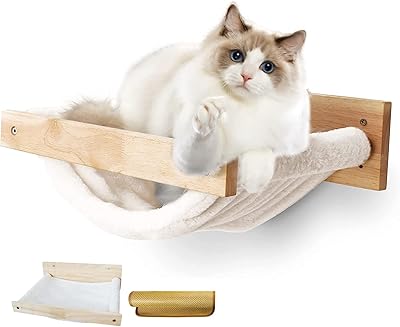Hamac mural pour chat lits et perchoirs mobilier en bois pour chat