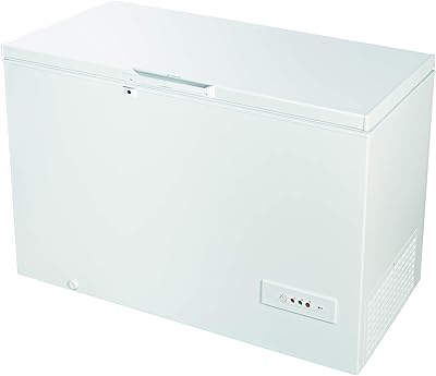 Congélateur coffre ariston à une porte, capacité 454 litres, grand congélateur avec panier