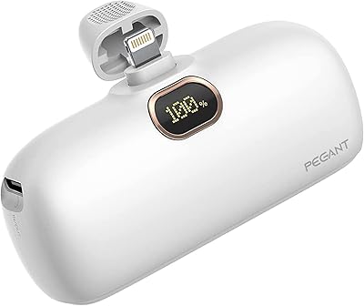 Mini banque d'alimentation pegant 5000 mah avec charge rapide pd3.0 18