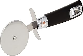 Coupe-pizza bergner ergo en acier inoxydable, taille 21,5 cm - bg38762bk - noir