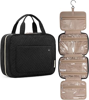 Trousse de voyage de toilette avec crochet de suspension, trousse de maquillage étanche