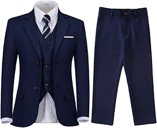 Costume lycody pour garçon, ensemble smoking 5 pièces avec cravate et gilet