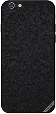 Coque pour iphone 6 à motif cuir noir