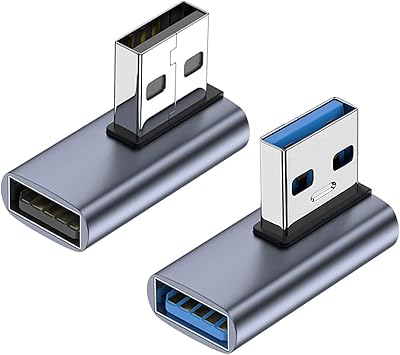 Adaptateur usb 3.1 zurligy à 90 degrés, convertisseur usb a mâle vers femelle