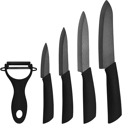 Ensemble de couteaux de cuisine professionnels en céramique avec étui, extra tranchants, résistants