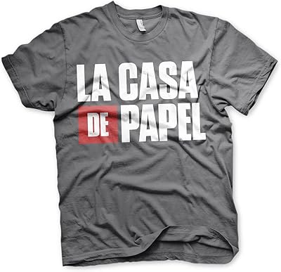 T-shirt pour hommes avec logo la casa de papel sous licence