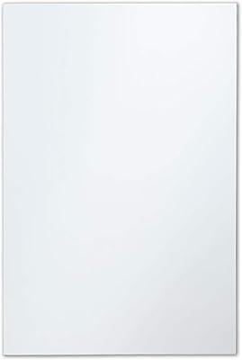 Miroir mural rectangulaire sans cadre avec bord poli | miroir rectangulaire de salle