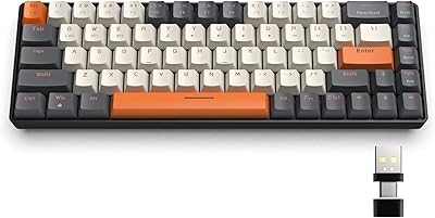 Magic refiner clavier mécanique 60 % sans fil rk68, bluetooth 5,0/2,4 ghz