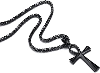 Collier pendentif religieux croix copte en acier inoxydable reve pour hommes et femmes
