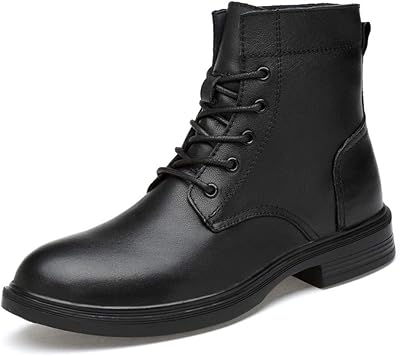 Dadijier bottes tendance pour hommes, montantes, confortables, douces (peluche chaude en option) durables