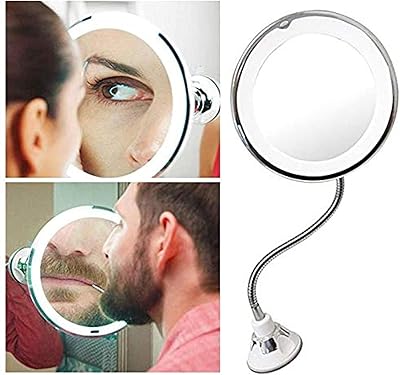 Miroir flexible rotatif à 360 degrés avec col de cygne grossissant 10x
