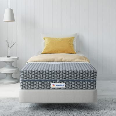 Matelas à ressorts sleepwell ortho pro 20 cm, lit king size divisé, matelas en mousse à mémoire de forme impressions avec technologie de ventilation et ressorts ensachés 3 zones (blanc, 200 x 120 x 20 cm) | expérience de 100 nuits. Commandez malin, vivez mieux avec Diaytar