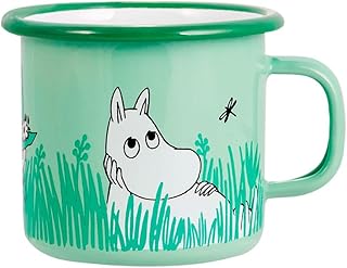 Tasse moomin boy verte tasse en émail 250 ml avec moomin snuffkin