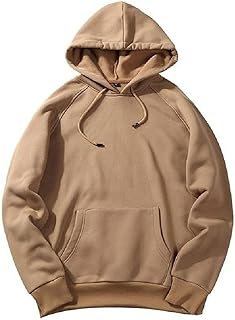 Sweat à capuche yeskit pour homme, sweat à capuche épais de couleur unie, sweat à capuche marron confortable pour homme avec doublure supérieure (taille : xxxl). Faites-vous plaisir sans culpabiliser avec Diaytar