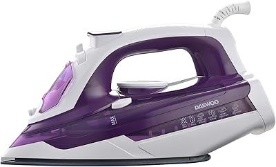 Fer à vapeur daewoo 2400 watts avec semelle en céramique anti-goutte anti-calcaire