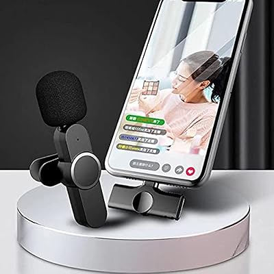Mini microphone cravate portable sans fil hestity pour enregistrement audio et vidéo