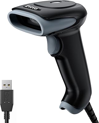 Scanner de codes-barres filaire eyoyo 2d qr, connexion usb pour une numérisation stable