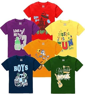 T-shirts en coton infinitex bébé garçon, lot de 3 t-shirts (vert, orange, bleu)
