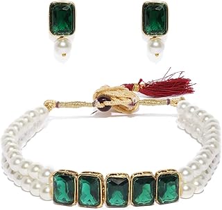 Parure de bijoux en perles zafiri pour femme (vert) (zpfk9092), perle
