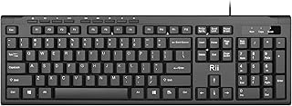 Clavier filaire usb ultra fin rii rk907 pour mac, pc, windows 10/8, 7