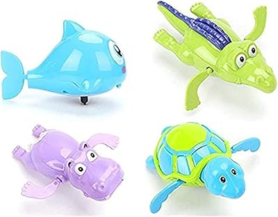 Jouet de bain animal marin avec rabat manuel, joli jouet de bain animal marin pour nourrissons et tout-petits - paquet de 4 (couleurs assorties). Électroménager, mode, beauté... Diaytar a tout en stock