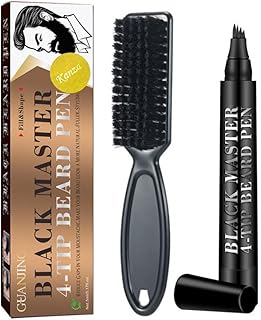 Kenza blackmaster beard pen 4 tips (noir) | ensemble combiné