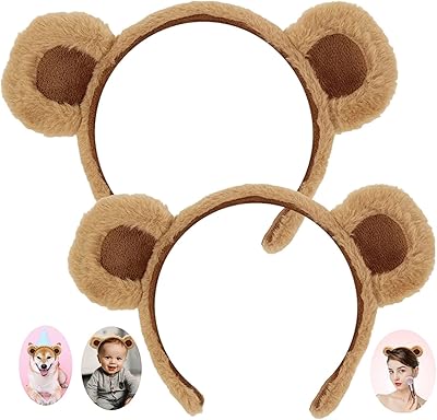 Bandeau oreilles d'ours pour femmes adultes, bandeau de lavage du visage pour fête