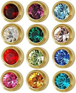 Petites boucles d'oreilles piercing d'oreille dorées en acier chirurgical 3 mm, 12 paires