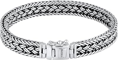 Bracelet en argent sterling 925 avec motif bouddha pour homme, fabriqué à la main