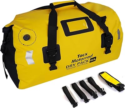 Sac étanche 66 l, sac polochon étanche, sacoche d'accessoires de moto, sac de voyage pour moto, camping, bateau, vélo (jaune). Diaytar Sénégal : Achetez plus, dépensez moins