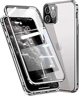 Coque magnétique apple iphone 12 pro max avec protection d'objectif d'appareil