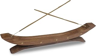Porte-encens de luxe en bois fait à la main akriti, brûleur d'encens d'aromathérapie