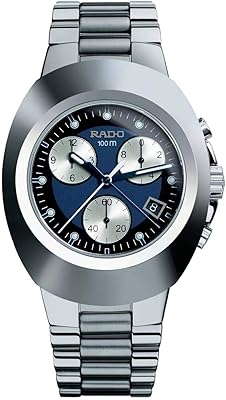 Montre à quartz originale pour homme r12638173, noir/bleu, 5 pouces, chronographe