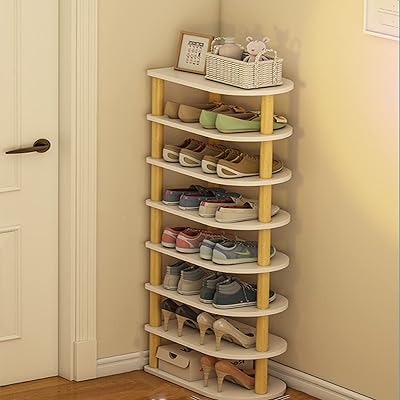 Étagère de rangement multicouche platto, petite étagère à chaussures étroite peu encombrante, étagère