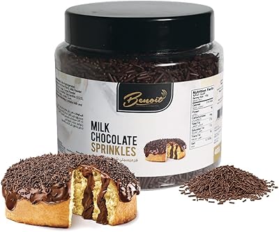 Vermicelles/sprinkles au chocolat au lait de benoit, pesant 400 grammes, ingrédients de pâtisserie pour la préparation de biscuits, biscuits et gâteaux. Diaytar : Votre destination shopping préférée au Sénégal